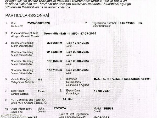 Toyota Prius MPV, Petrol Hybrid, 2016, White