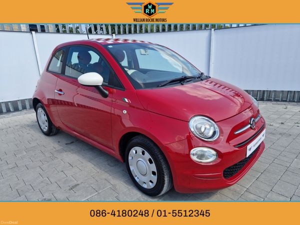 Fiat 500 Hatchback, Petrol, 2017, Red