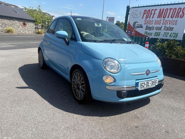 Fiat 500 Hatchback, Petrol, 2015, Blue