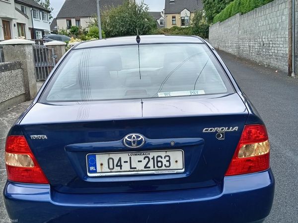 Toyota Corolla Saloon, Petrol, 2004, Blue