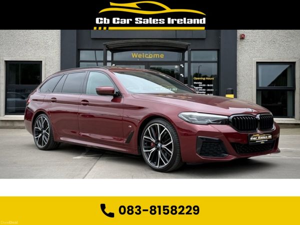 BMW 5-Series Estate, Diesel Hybrid, 2022, Red