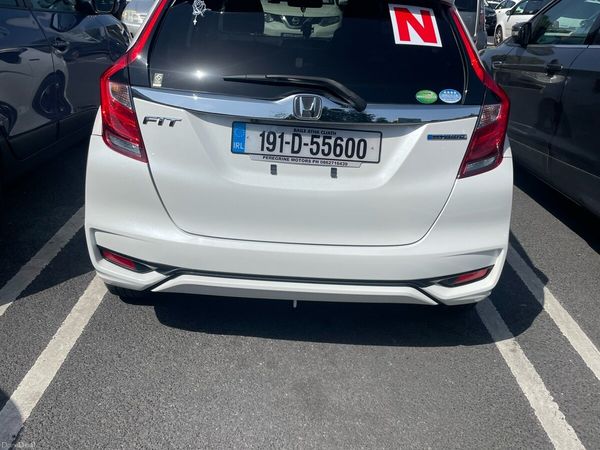 Honda Fit Hatchback, Petrol Hybrid, 2019, White