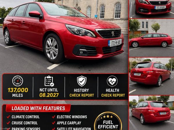 Peugeot 308 Estate, Diesel, 2017, Red