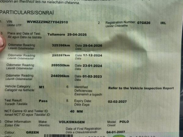 Volkswagen Polo Hatchback, Petrol, 2007, Green