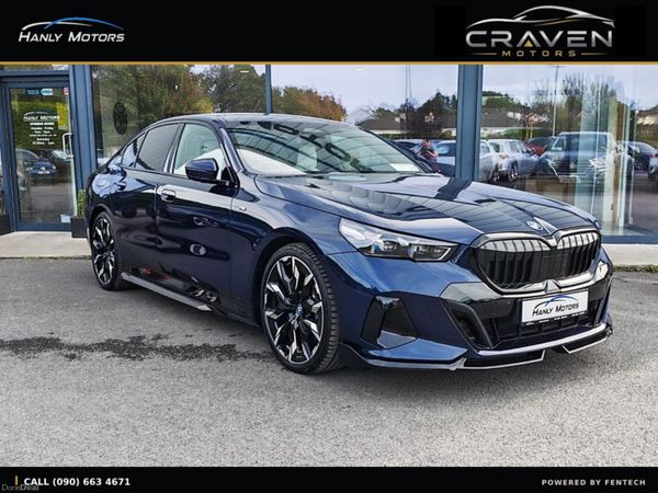 BMW 5-Series Saloon, Petrol Plug-in Hybrid, 2024, Blue
