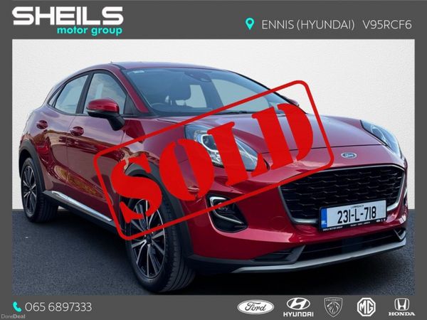 Ford Puma MPV, Petrol Hybrid, 2023, Red