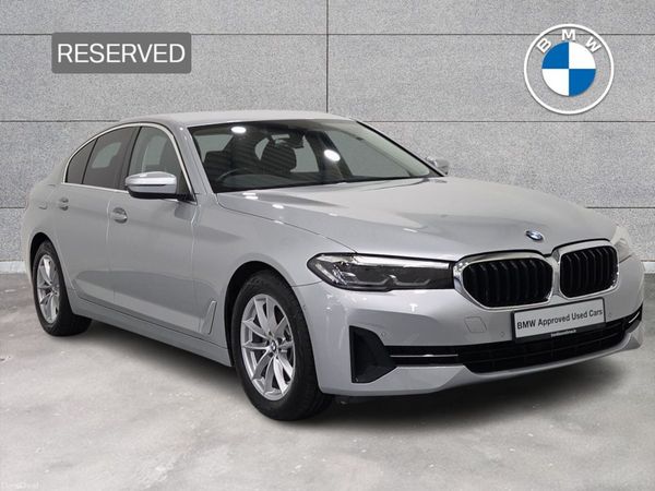 BMW 5-Series Saloon, Diesel Hybrid, 2021, Silver