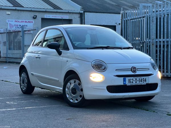 Fiat 500 Hatchback, Petrol, 2016, White