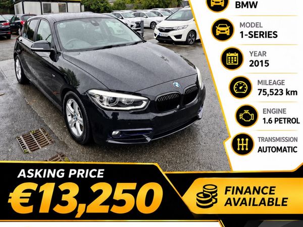 BMW 1-Series Hatchback, Petrol, 2015, Black