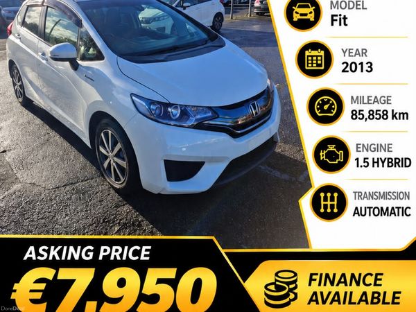 Honda Fit Hatchback, Petrol Hybrid, 2013, White