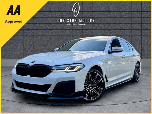 BMW 5-Series Saloon, Petrol Plug-in Hybrid, 2021, White