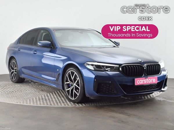 BMW 5-Series Saloon, Petrol Plug-in Hybrid, 2021, Blue