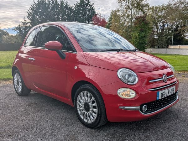 Fiat 500 Hatchback, Petrol, 2016, Red