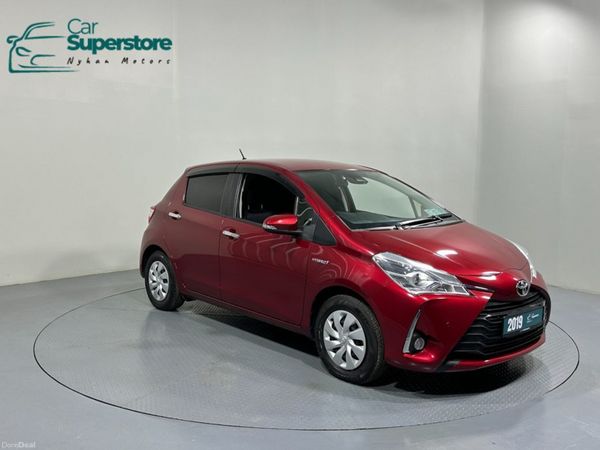 Toyota Vitz Hatchback, Petrol Hybrid, 2019, Red