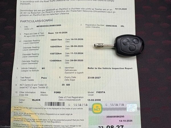 Ford Fiesta Hatchback, Petrol, 2008, Black