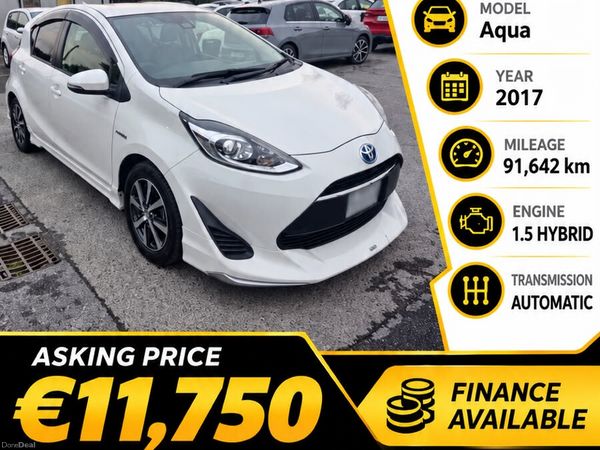Toyota Aqua Hatchback, Petrol Hybrid, 2017, White