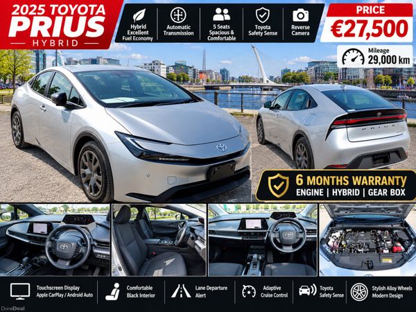 Toyota Prius Hatchback, Petrol Hybrid, 2025, Silver
