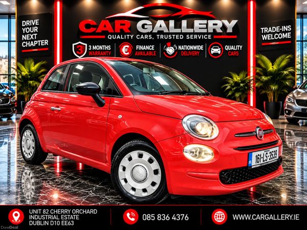 Fiat 500 Hatchback, Petrol, 2016, Pink