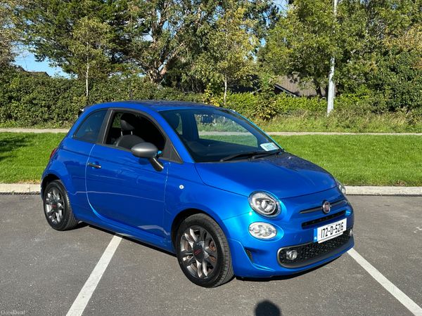 Fiat 500 Hatchback, Petrol, 2017, Blue