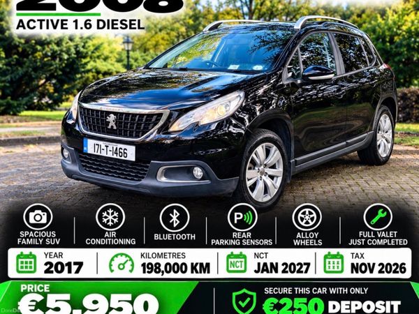 Peugeot 2008 Estate, Diesel, 2017, Black