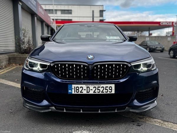 BMW 5-Series Saloon, Petrol Plug-in Hybrid, 2018, Blue