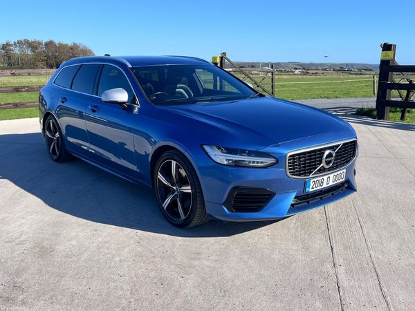 Volvo V90 Estate, Petrol Hybrid, 2018, Blue