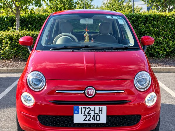 Fiat 500 Hatchback, Petrol, 2017, Red