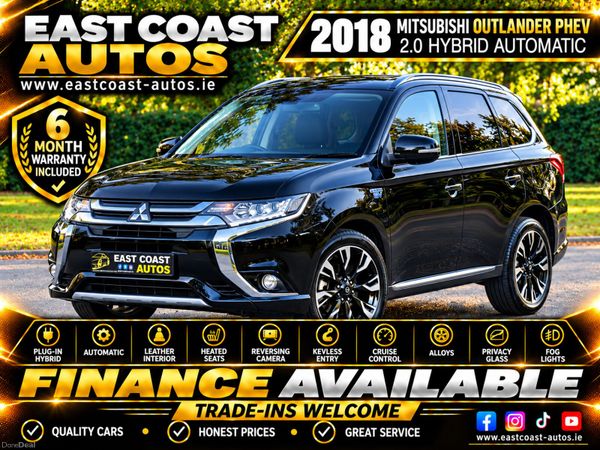 Mitsubishi Outlander SUV, Petrol Plug-in Hybrid, 2018, Black
