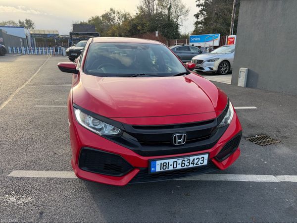 Honda Civic Hatchback, Petrol, 2018, Red