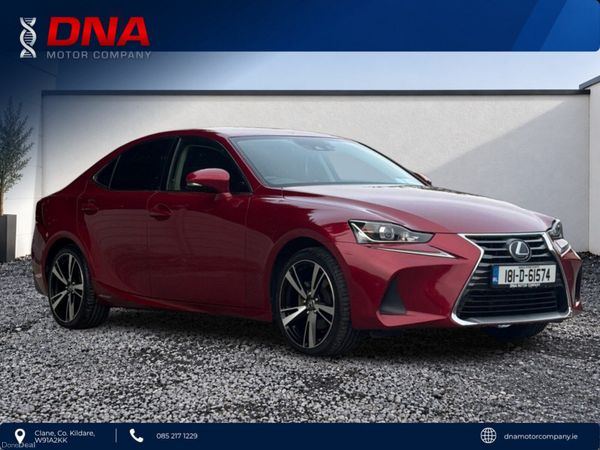 Lexus IS Saloon, Petrol Hybrid, 2018, Red