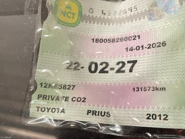 Toyota Prius Hatchback, Petrol Hybrid, 2012, White