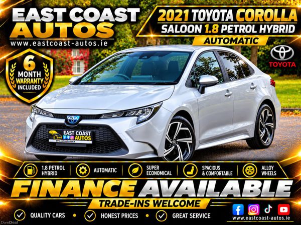 Toyota Corolla Saloon, Petrol Hybrid, 2021, Silver