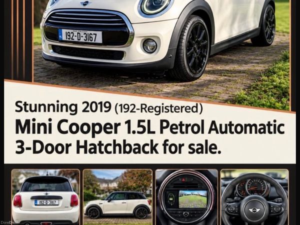 Mini Cooper Hatchback, Petrol, 2019, White