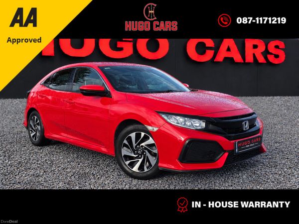 Honda Civic Hatchback, Petrol, 2017, Red