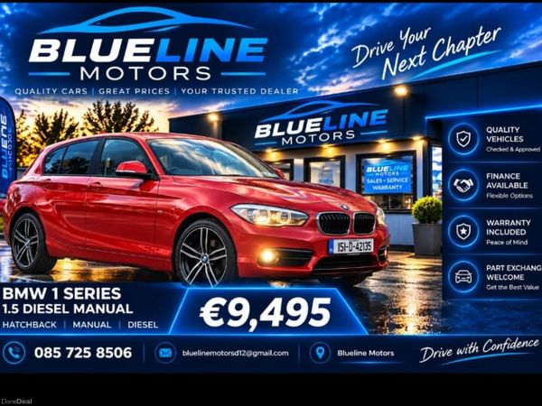 BMW 1-Series Hatchback, Diesel, 2017, Red