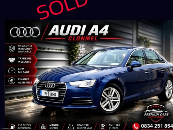 Audi A4 Saloon, Diesel, 2017, Blue