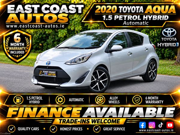Toyota Aqua Hatchback, Petrol Hybrid, 2020, Silver