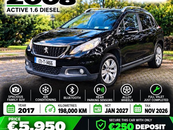 Peugeot 2008 Estate, Diesel, 2017, Black