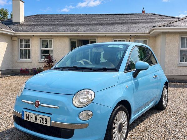Fiat 500 Hatchback, Petrol, 2014, Blue