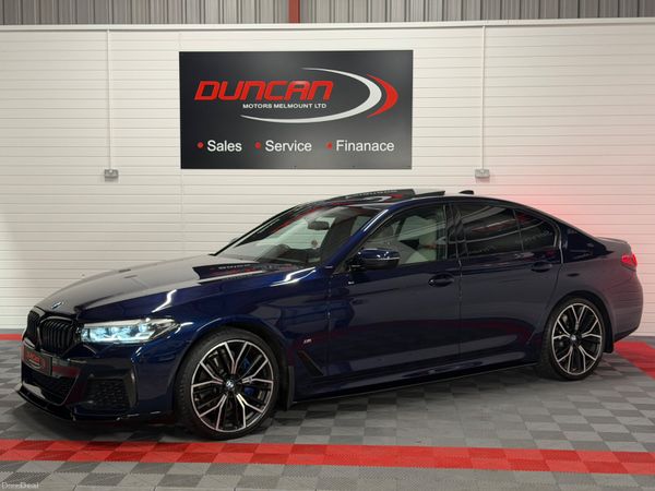 BMW 5-Series Saloon, Diesel Hybrid, 2022, Blue