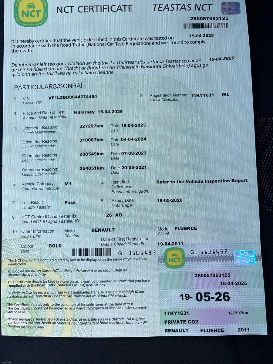 Renault Fluence TomTom NCT 05/26 - Image 2