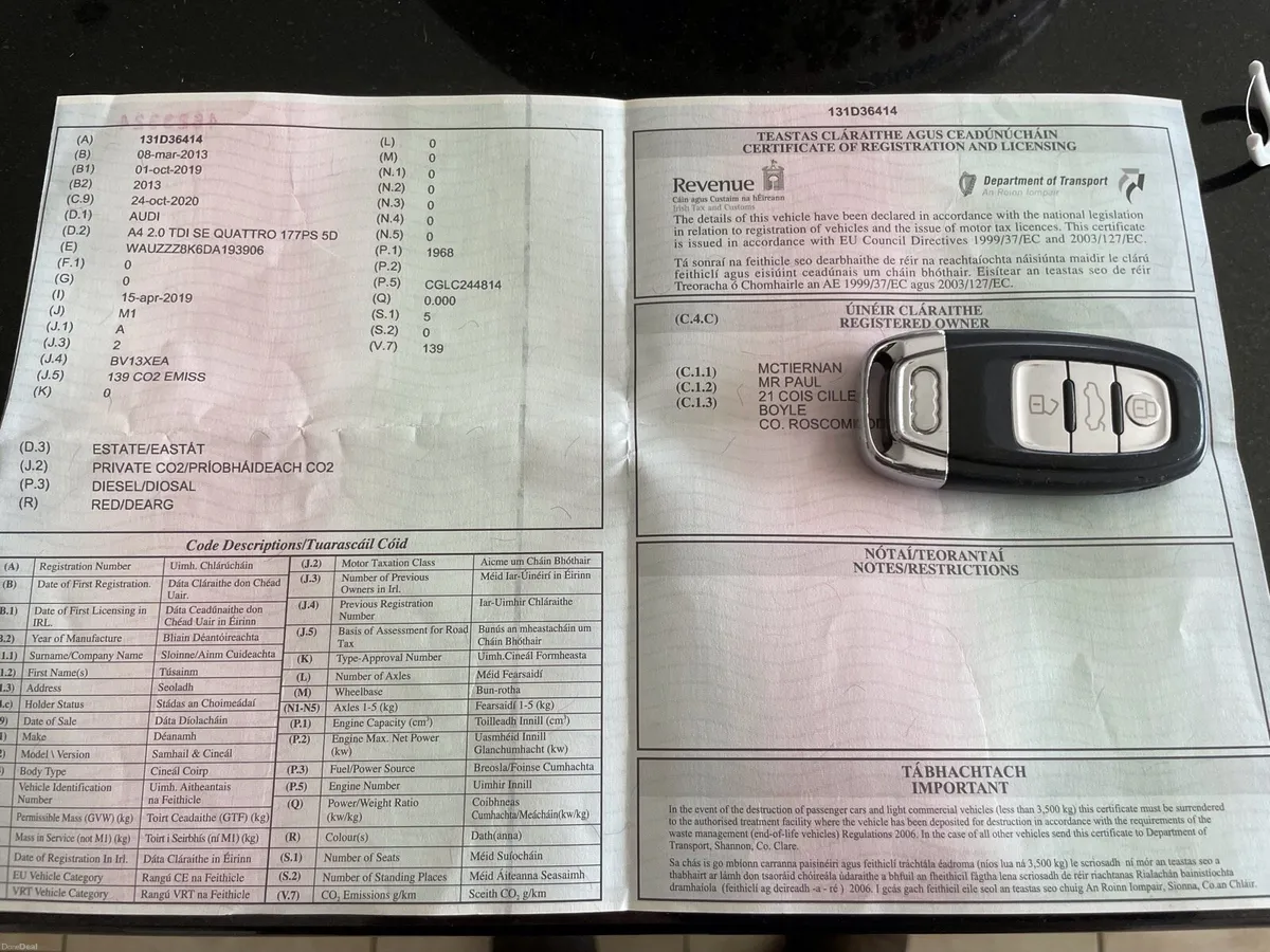 2013 Audi A4 Quattro avant diesel - Image 4