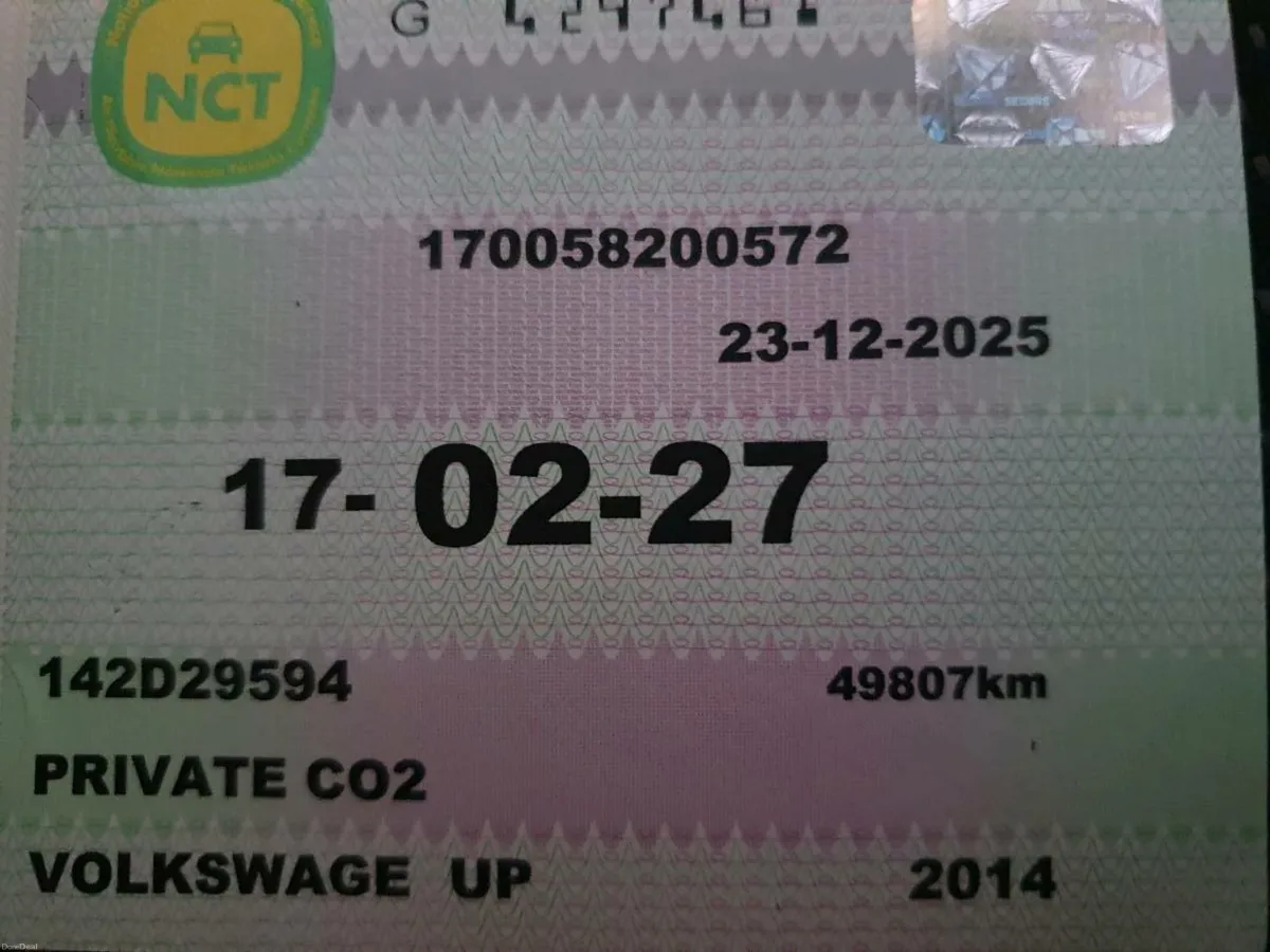 VW UP! Automatic NCT 02/27 Low Kms - Image 2