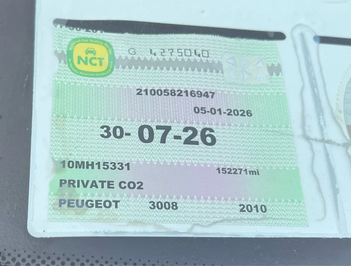 2010 Pegeout 3008 1.6 Diesel New NCT 8/26 - Image 3