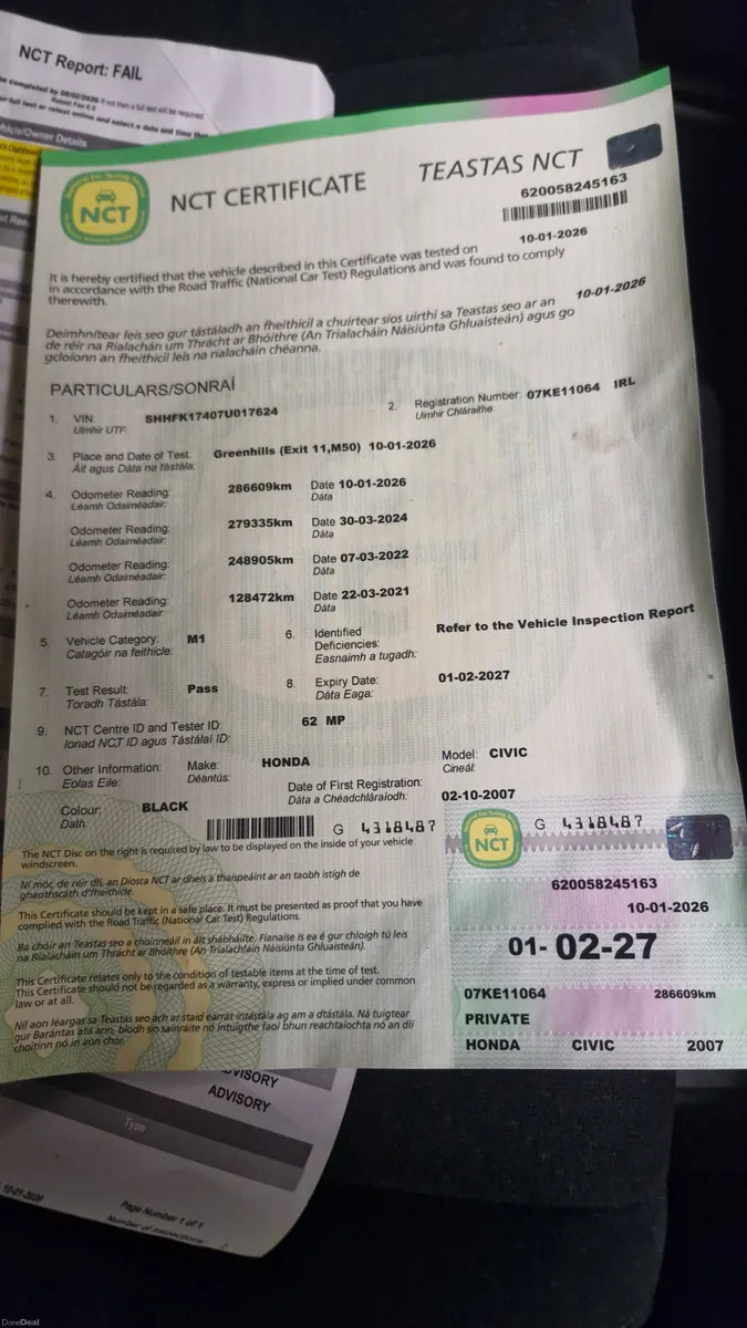 Deposit taken Honda Civic 2007 - Image 2