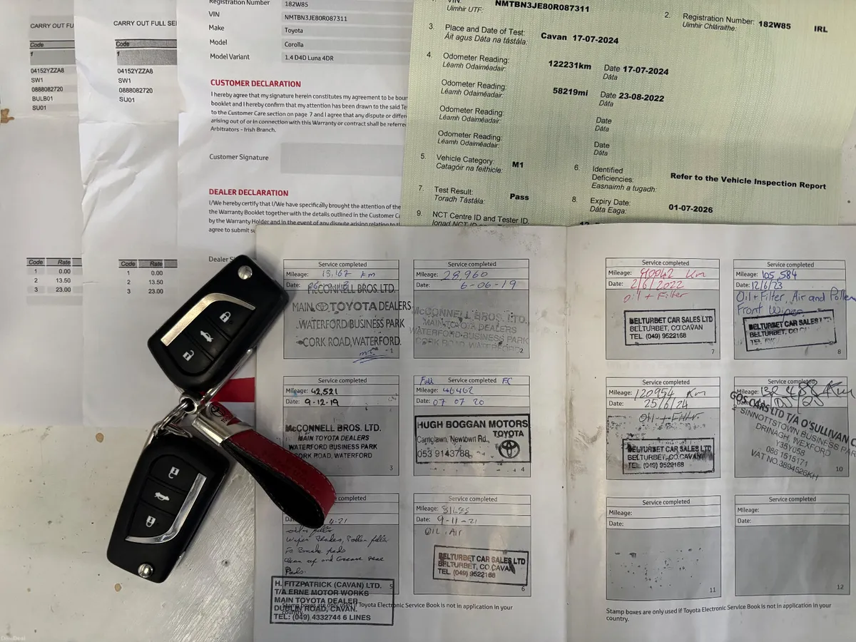 2018 TOYOTA COROLLA 1.4D FSH LOW KMD - Image 2