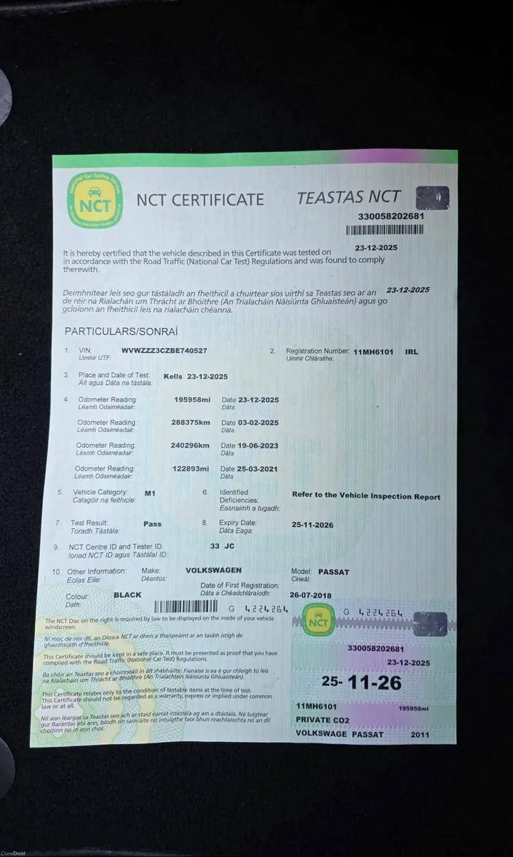 2011 VOLKSWAGEN PASSAT CC 2.0 TDI NEW NCT - Image 3