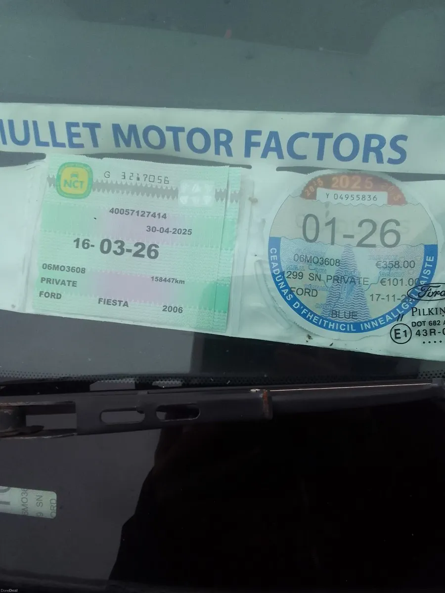 Ford Fiesta 2006 Tax Jan26  and NCT March 26 - Image 3