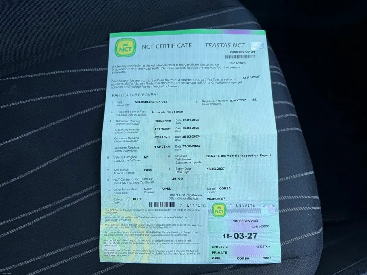 Opel Corsa 1.2 - Auto - NCT 03-27 - Image 2