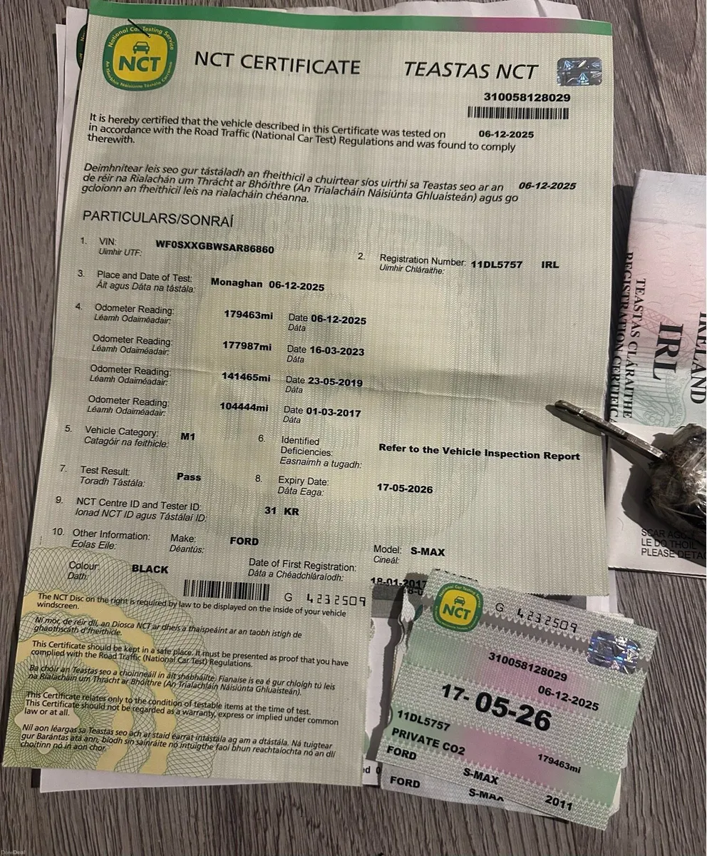 11 Ford s max 2.0 diesel new nct05.26 - Image 2